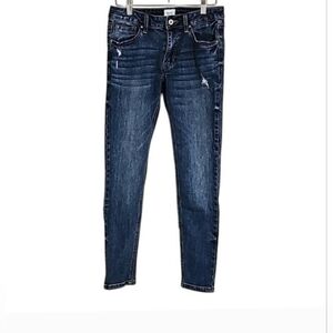 Dark Wash Skinny Jeans Special A Denim Distressed‎ Jeans Size 7 EUC